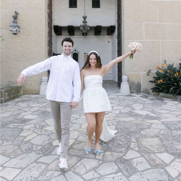 WATTERS TRIFLE STRAPLESS BACK-BOW MINI DRESS - Picture 6 of 8